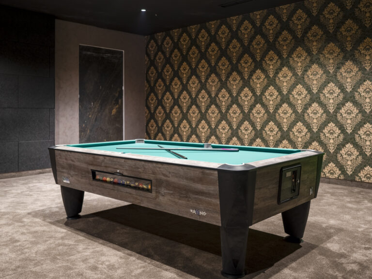 Billiards table in the games room at Premier Luxury Mountain Resort, Bansko