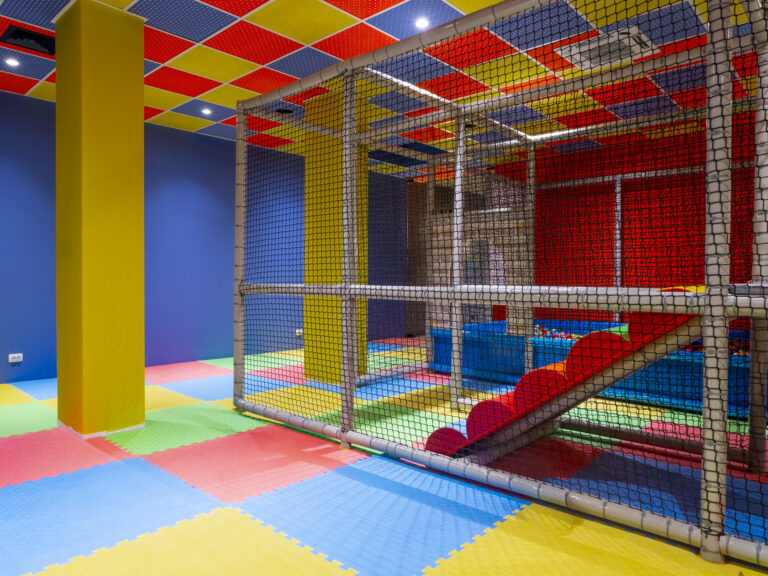 Kids’ club play structure with slide at Premier Luxury Mountain Resort, Bansko