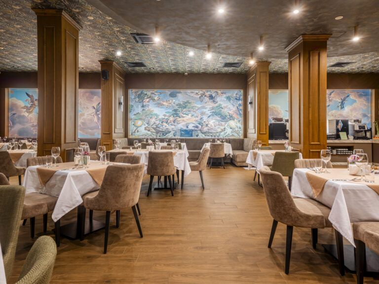 Elysium Restaurant dining hall at Premier Luxury Mountain Resort, Bansko