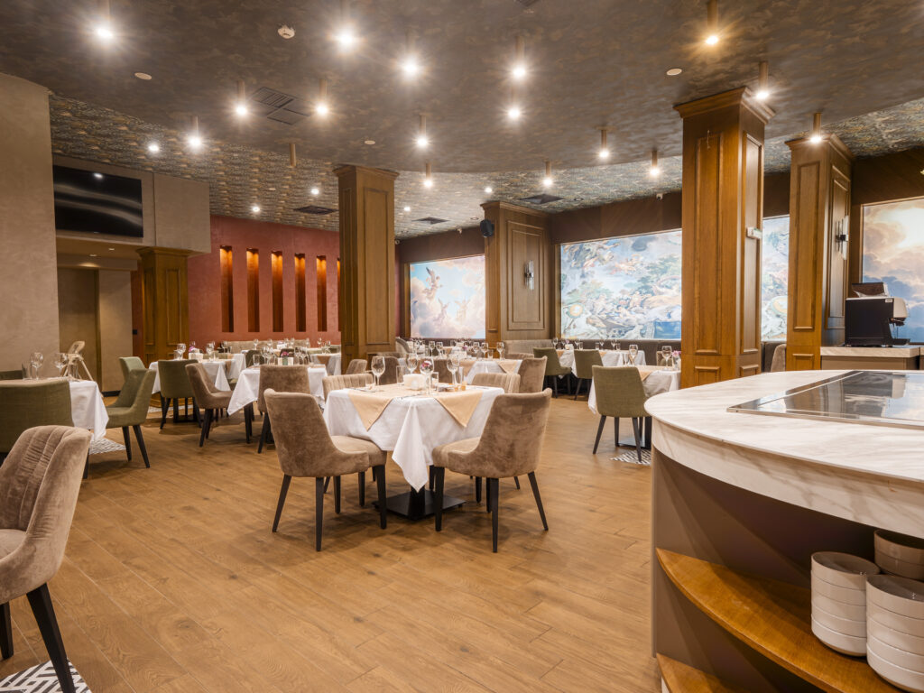 Elysium Restaurant dining hall at Premier Luxury Mountain Resort, Bansko
