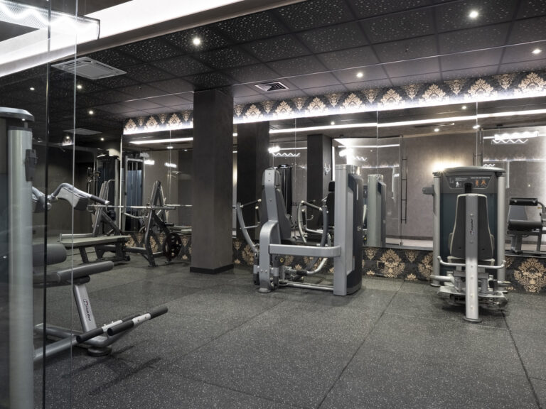 Fitness centre with modern gym equipment at Premier Luxury Mountain Resort, Bansko
