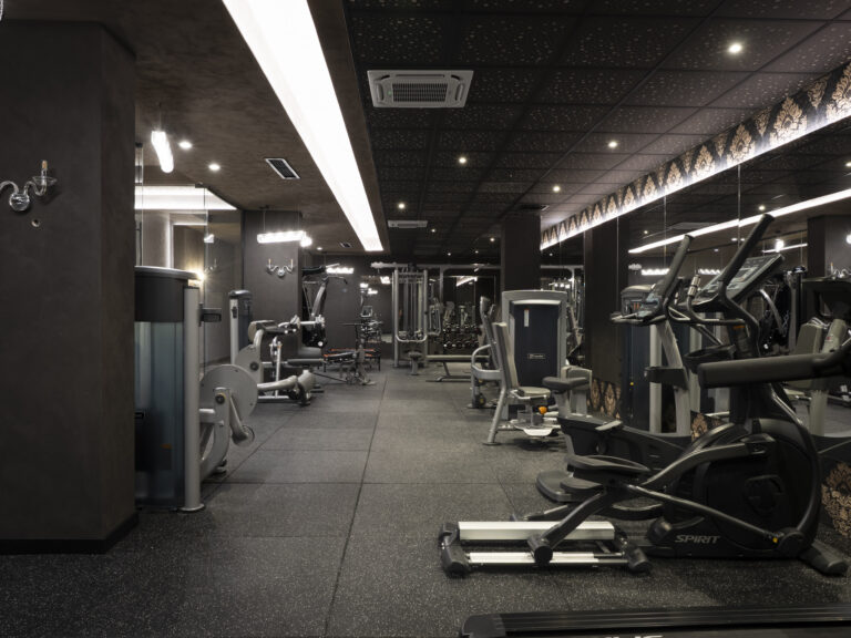 Fitness centre with modern gym equipment at Premier Luxury Mountain Resort, Bansko