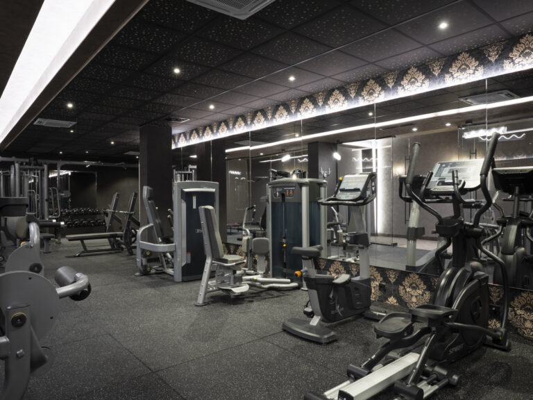Fitness centre with modern gym equipment at Premier Luxury Mountain Resort, Bansko