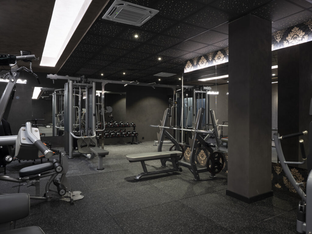 Fitness centre with modern gym equipment at Premier Luxury Mountain Resort, Bansko