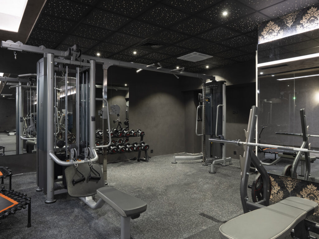 Fitness centre with modern gym equipment at Premier Luxury Mountain Resort, Bansko