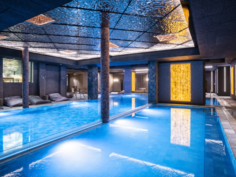 Indoor heated swimming pool in the spa at Premier Luxury Mountain Resort, Bansko