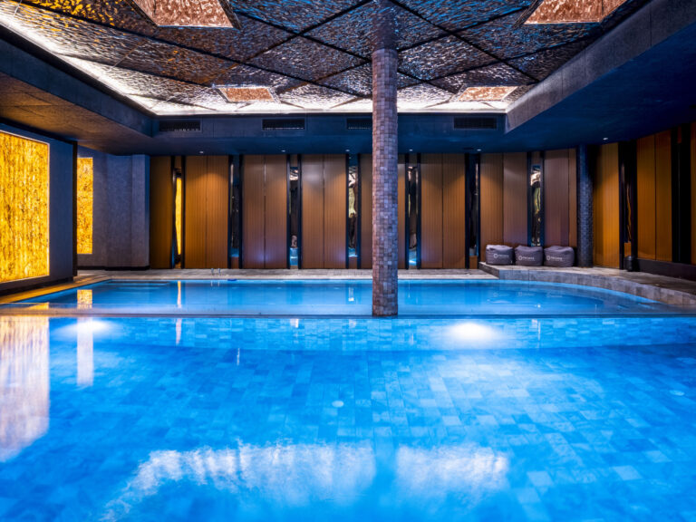 Indoor heated swimming pool in the spa at Premier Luxury Mountain Resort, Bansko