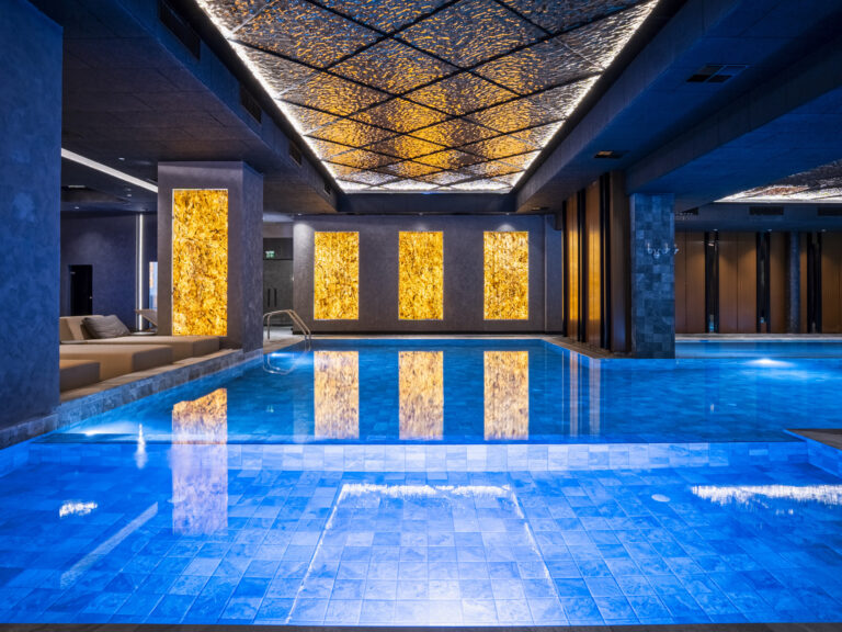 Indoor heated swimming pool in the spa at Premier Luxury Mountain Resort, Bansko