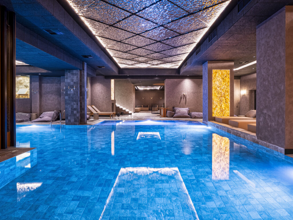Indoor heated swimming pool in the spa at Premier Luxury Mountain Resort, Bansko