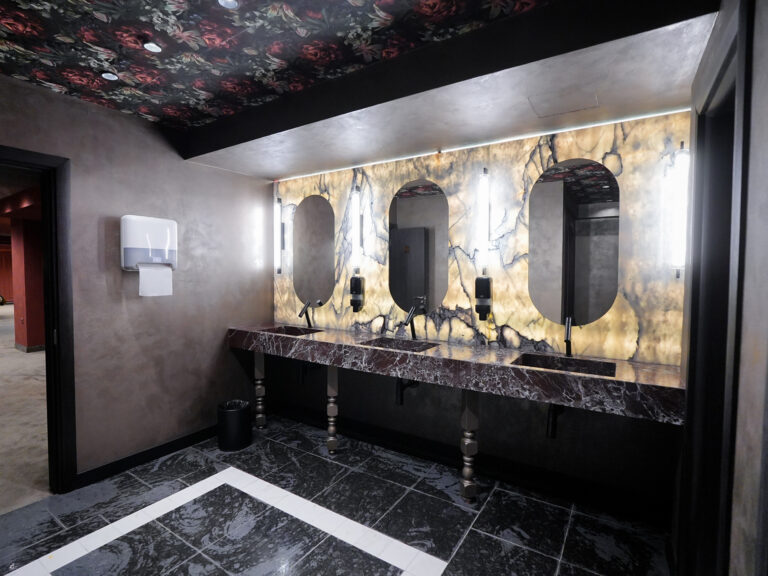 Spa changing room with marble vanity at Premier Luxury Mountain Resort, Bansko
