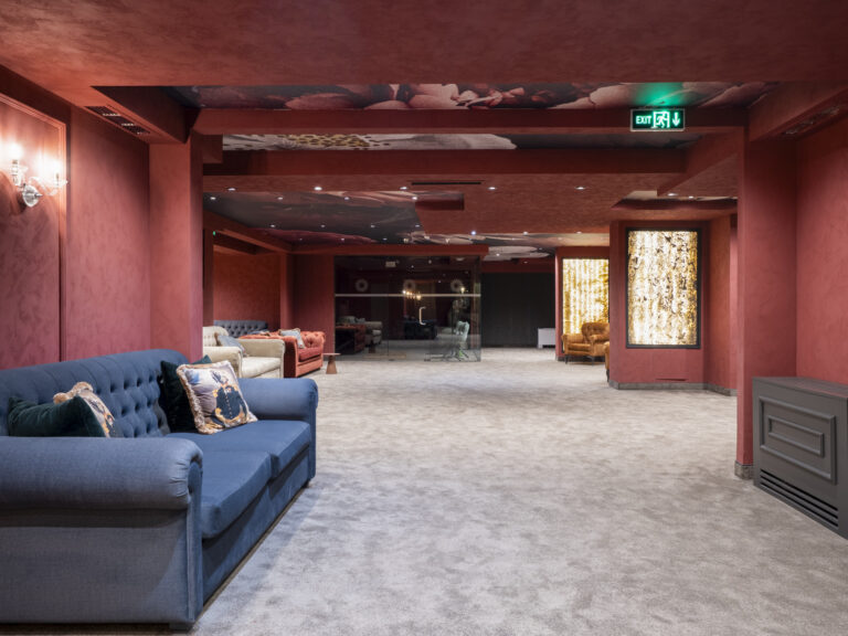 Elegant lounge with chesterfield sofas at Premier Luxury Mountain Resort, Bansko